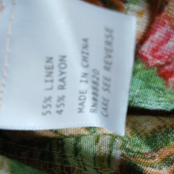 Cynthis Rowley Linen Blend Tropical Maxi Skirt Women's Small Resortwear … - Picture 5 of 6